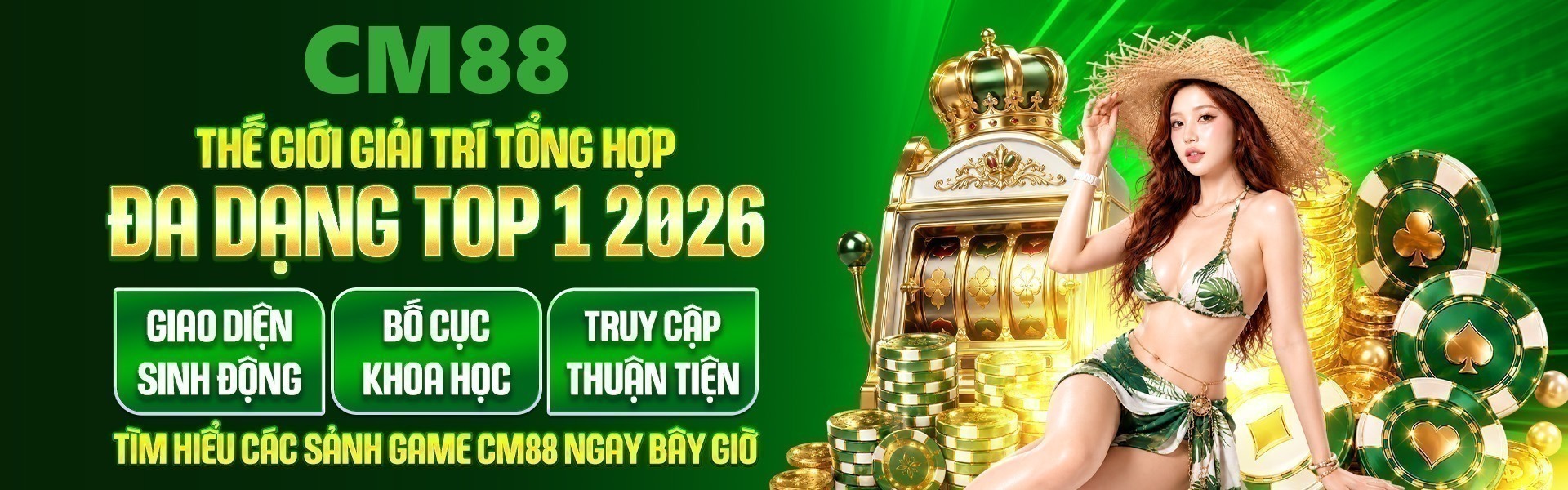 Khám phá CM88 với sảnh casino, thể thao và kho nổ hũ cập nhật liên tục, phù hợp nhiều sở thích giải trí.